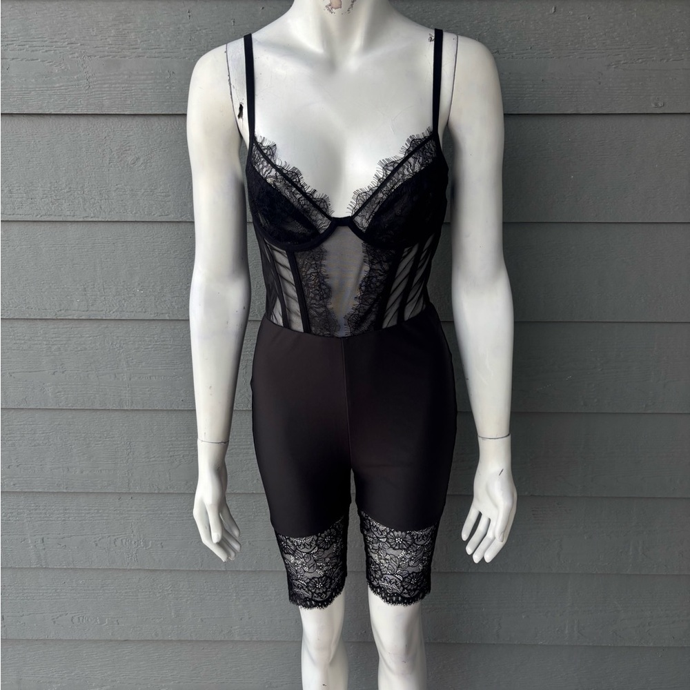 Hera Collection Black Lace Bodysuit Shapewear Romper